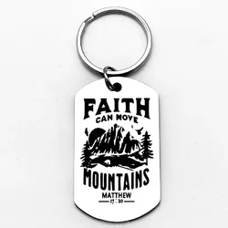 Gratis Retour KEYRING METAL ID TAG FAITH CAN MOVE MOUN