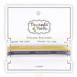 SILICONE BRACELET SET PRAISE THE LORD Seizoensaanbieding
