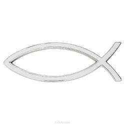 Laatste Kans AUTO EMBLEM ICHTUS SILVER