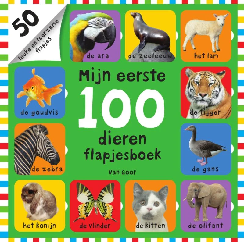 Mijn eerste 100 -Mijn eerste 100 dieren flapjesboek Favoriet