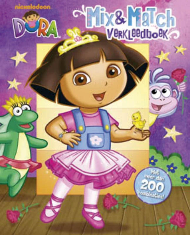Dagaanbieding Dora - Mix & Match verkleedboek / Dora