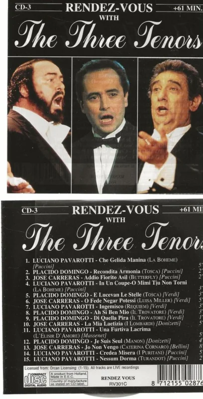 Rendez-Vous With The Three Tenors vol 3 Uitverkoop