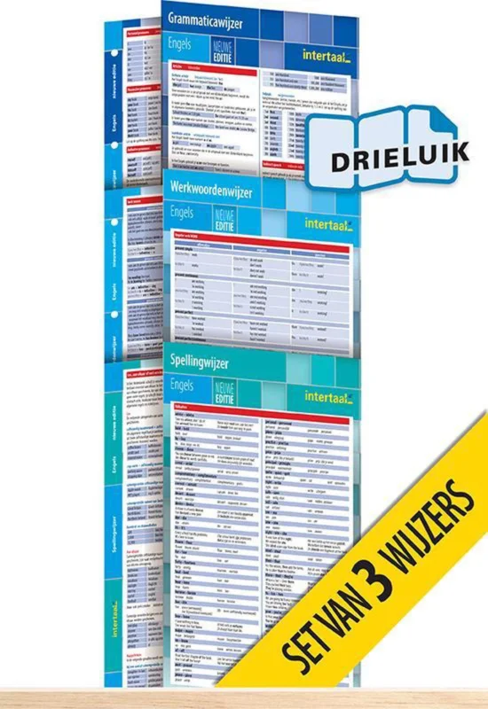 Wijzers Engels - nieuwe editie (set van 3) uitklapkaarten Goedkoop