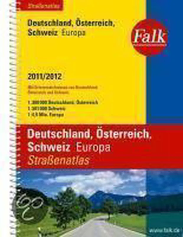 Strassenatlas Deutschland, Österreich, Schweiz Europa 2011 / 2012 Falk Bestseller