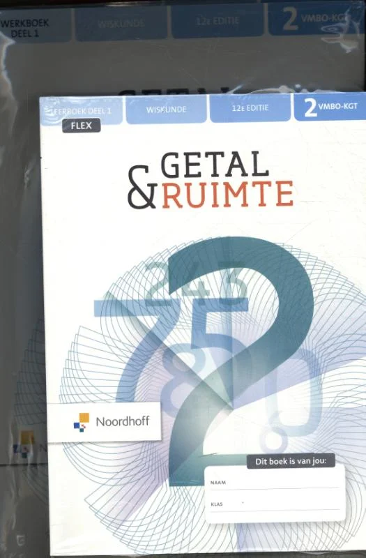 Getal & Ruimte 12e ed vmbo-kgt 2 FLEX leerboek 1+2 + werkboek 1+2 (incl. rekenkatern) Aanbieding
