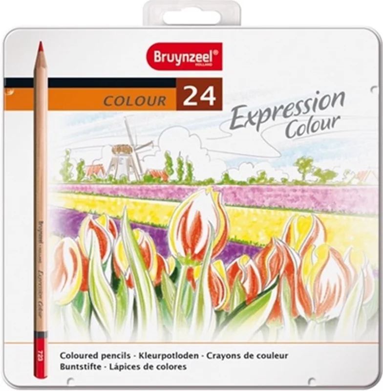 Flitsaanbieding Bruynzeel Expression blik 24 aquarelpotloden met penseel