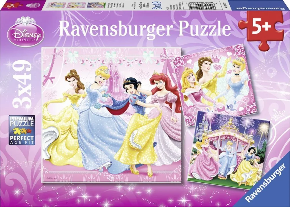 Lage Kosten Ravensburger puzzel Disney Princess Sneeuwwitje - 3x49 stukjes - kinderpuzzel