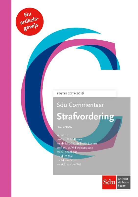 Uitverkoop Sdu Commentaar Strafvordering 2017-2018