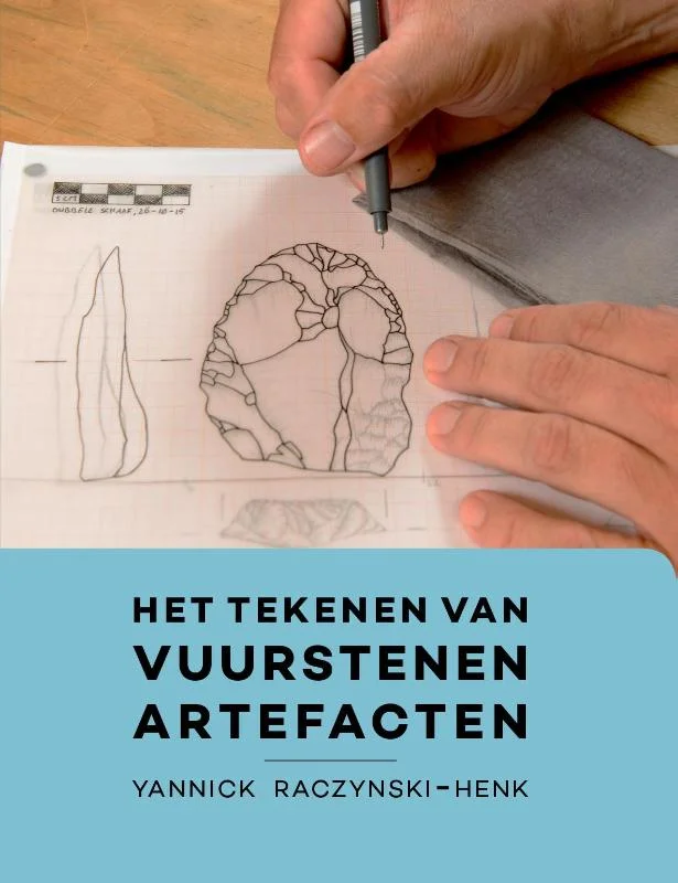 Premium Het tekenen van vuurstenen artefacten