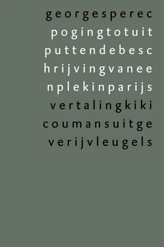 Koopje Poging tot uitputtende beschrijving van een plek in Parijs / Franse reeks